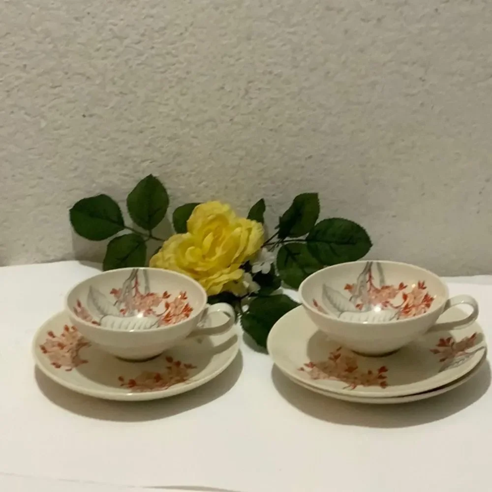 2 Castleton China Demitasse Cup & Saucer Mandalay Pattern By Ching Chih Ye…